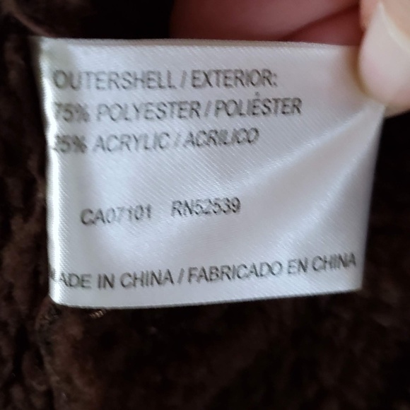 Utex Design Micro Suede Sherpa Fleece Pea Coat - Picture 6 of 6